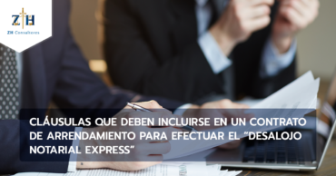 Cláusulas que deben incluirse en un contrato de arrendamiento para efectuar el “Desalojo notarial express”