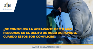 ¿Se configura la agravante de 2 o más personas en el delito de robo agravado, cuando estos son cómplices?