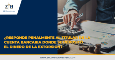 ¿Responde penalmente al titular de la cuenta bancaria donde se depositó el dinero de la extorsión?