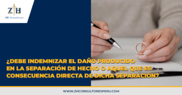 ¿Debe indemnizar el daño producido en la época de la separación de hecho o aquel que es consecuencia directa de dicha separación?