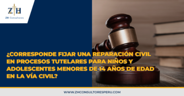 ¿Corresponde fijar una reparación civil en procesos tutelares para niños y adolescentes menores de 14 años de edad en la vía civil?